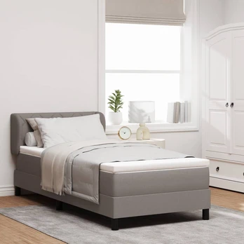 Box Spring Bed su čiužiniu Taupe 100x200 cm Medžiaga