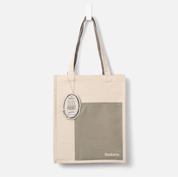 Bookaroo Tote Bag - Fern & Cream