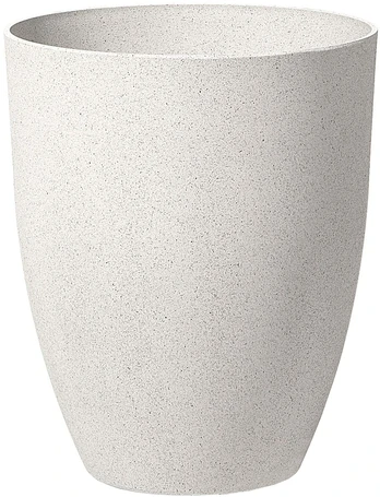 Beliani Gėlių vazonas CROTON 43 cm kreminės baltos spalvos