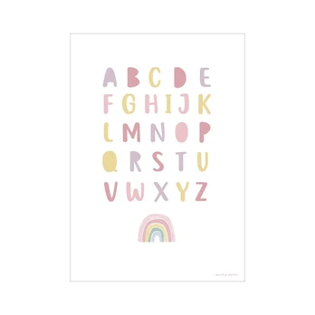 Poster Rainbow Alphabet pink