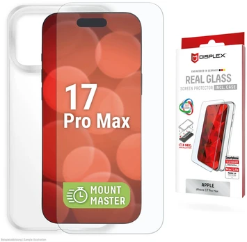 E.V.I. DISPLEX Real Glass MountMaster + Case iPhone 17 Pro Max