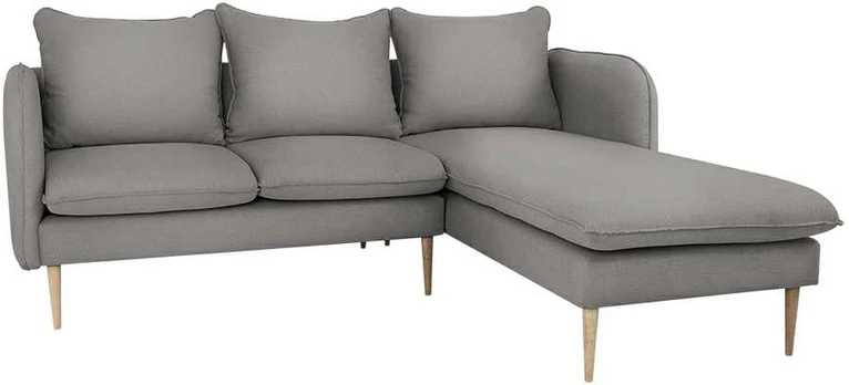 CUSTOMFORM Kampinė sofa, POSH P WOOD, 0.89x2.1x0.9 m, Pilka