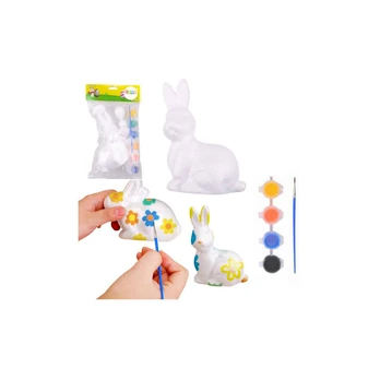 Lean Toys Bunny Styrofoam Decorations Painting Kit Paint