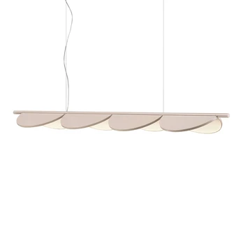 FLOS „Almendra Linear“ LED pakabinamas šviestuvas, 4 lemputės, rožinis