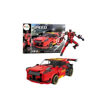 Robot Car 2in1 Construction Bricks GT3 Red 335 pcs.