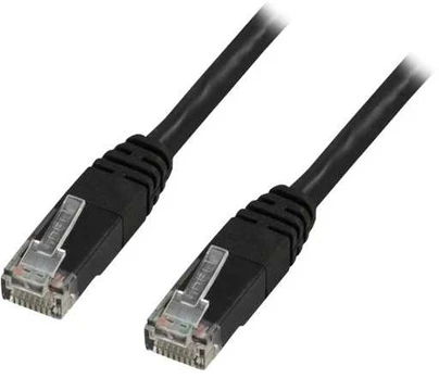 DELTACO U/UTP Cat6 patchkabel 50m, svart