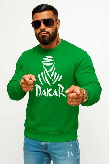 Žalias džemperis be gobtuvo Dakar (baltas)