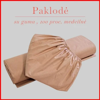 Paklodė su guma - 140x200+30cm.