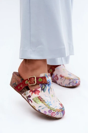 Gėlių rašto basutės su kulnu Step in style