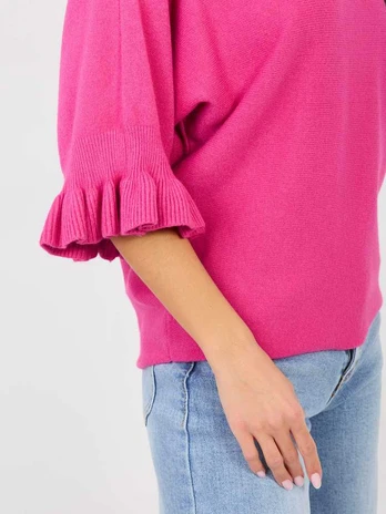 Italy Moda Sweter-IT-SW-99244.65-fuksjowy