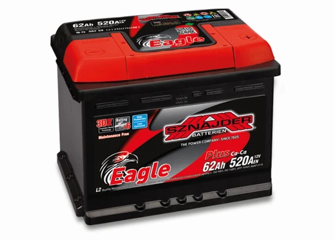 AKUMULIATORIUS 12V/62AH/520A EN 56259 SZNAJDER EAGLE CALCIUM PLUS SZE62R