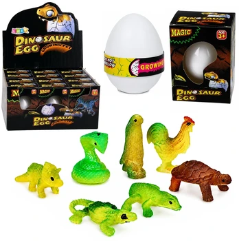 Lean Toys Magic Egg Hatching Dinosaur in Vanduo Egg Baltas 6.5 CM