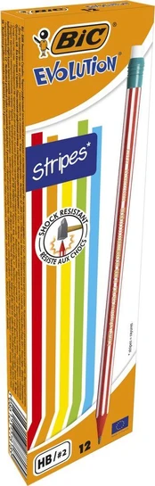 Bic Pieštukas Evolution su su trintuku Stripes 646 HB (12 vnt.)