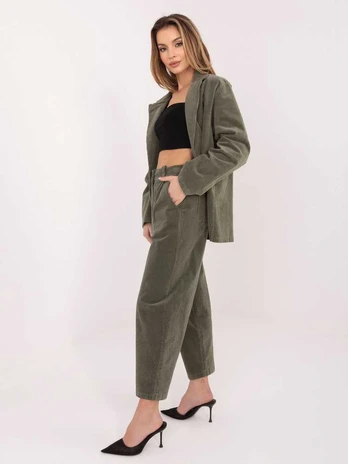 Rue Paris Kelnės-IT-SP-FL8916.80-khaki