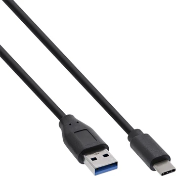 Kabelis USB „InLine“ USB-A – USB-C 2 m Juodas (B-35712)