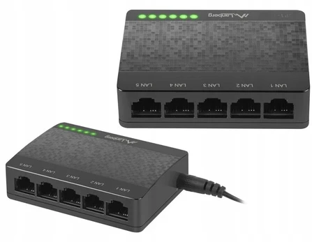 5 prievadų switch'as 10/100 Mb/s Lanberg