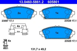 ATE 13.0460-5861.2 Brake pad set