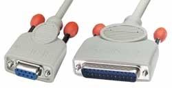 Lindy DB-9 - DB-25, 2m, Kremas (30293)