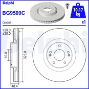 Stabdžių diskas DELPHI BG9509C kaina