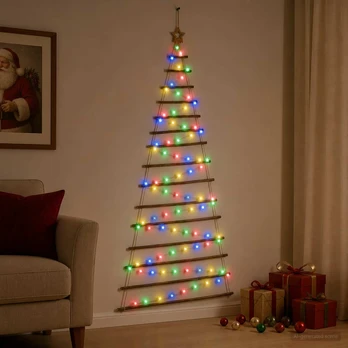 Kabantis Kalėdų medis 210 cm 130 LED Įvairių spalvų