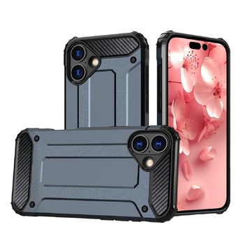 Hurtel Hybrid Armor iPhone 16 Case - Mėlyna