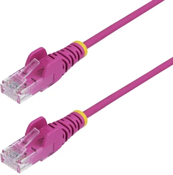 StarTech 50 cm rožinis plonas CAT6 kabelis