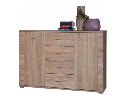 Komoda Gress 2D4S, 140x39x96 cm, ruda