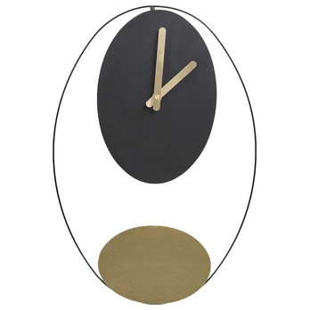 Beliani Laikrodis ścienny MANIGOD 32 cm Metal Juodas
