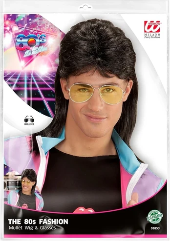 Widmann Crazy 80s perukas su akiniais
