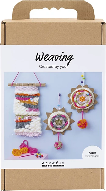 Diy Kit - Craft Kit Weaving, Wall hangings, assorted colours, 1 pack (977879)