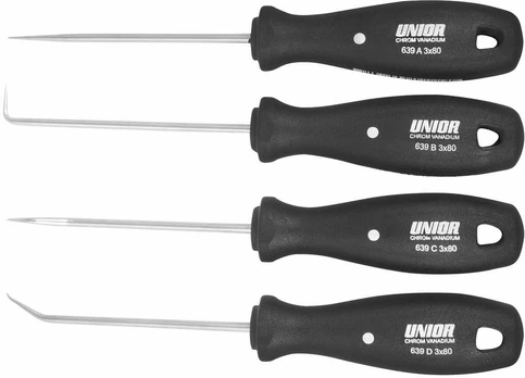 Unior needle set, workshop 4pcs