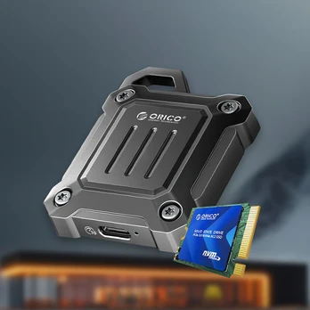 Orico Išorinis SSD diskų dėklas USB-C 3.2, juodas