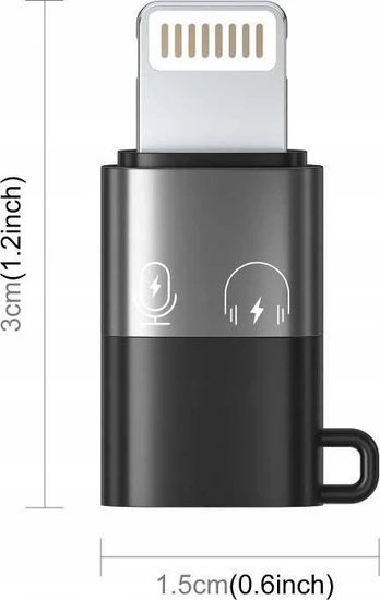 Puluz USB adapterio adapterio adapterio sumažinimas nuo Apple Lightning iPhone iki USB-c Usb Type-c / Pu649b