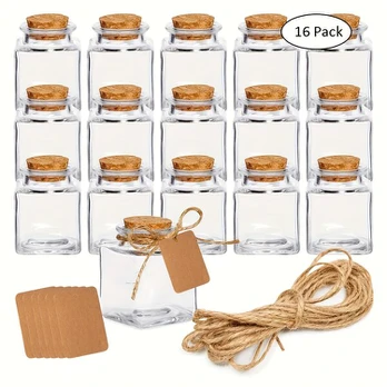 Mini stiklainiai, 16 vnt., 50 ml
