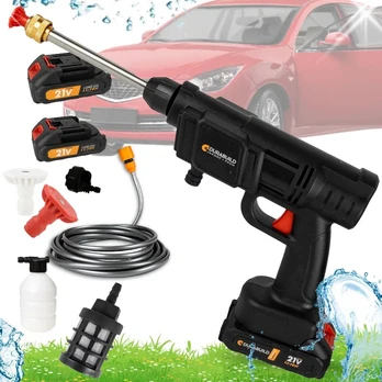 Belaidė aukšto slėgio plovimo mašina Durabuild 21V PRO, 2 akumuliatoriai