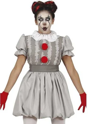 Fiesta Grå klovn kostume