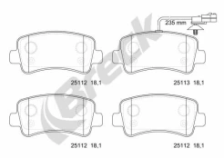 BRECK 25112 00 703 10 Brake pad set kaina