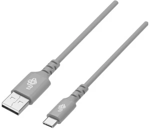 Kabelis TB Quick Charge, 1x USB Type-C/1 x USB Type-A, 2 m, pilka