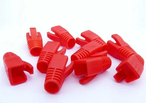 DATACOM RJ45 plug sleeve (CAT6A,CAT7) red (10pcs)