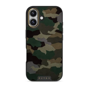 Tropical Green Camo - iPhone 17 Case, Elite Dark (MagSafe) / Gold