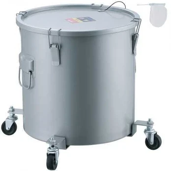 Keptuvės riebalų kibiras, 37.8L talpos, pilkos spalvos