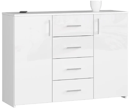 Komoda K45, balta blizgi