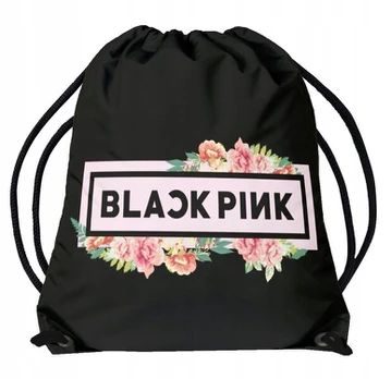 Juodas "blackpink" maišelis su Jūsų užrašu