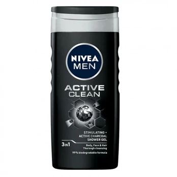 NIVEA dušo želė vyrams ACTIVE CLEAN, 250 ml
