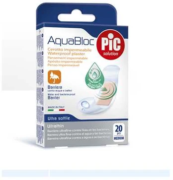 Pic Solution Pic Aquabloc Atsparus vandeniui Plasters Medium 20 Units