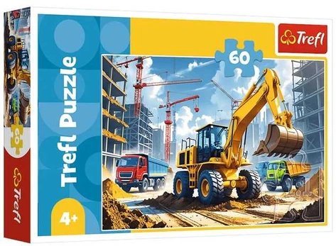 Trefl Dėlionė 60 Traktor koparko-kroviklis 17406