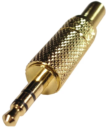 Kištukas 3.5mm stereo /auksinis/
