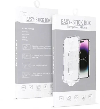 Dėklas Toptel Tempered Glass Full Glue Easy-Stick Box for IPHONE 17 PRO Juodas