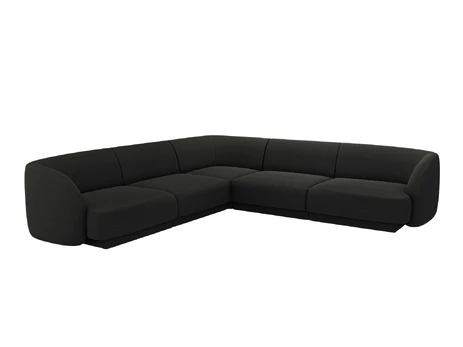 Kampinė sofa Boucle, Miley, 5 vietų, 255x255x70, juoda