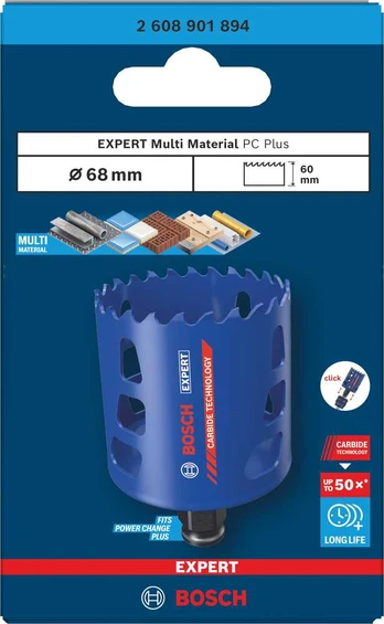 Bosch Karbido pjovimo karūna Expert M. Material 68mm